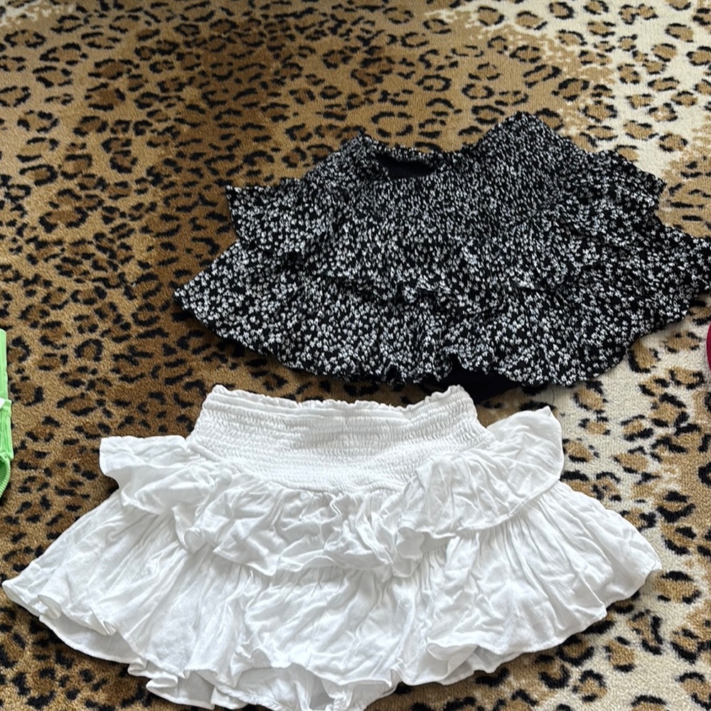 Black and White Ruffled Skirts